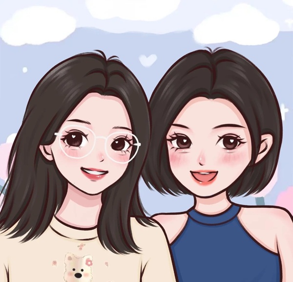 avatar đôi bạn thân nữ 38