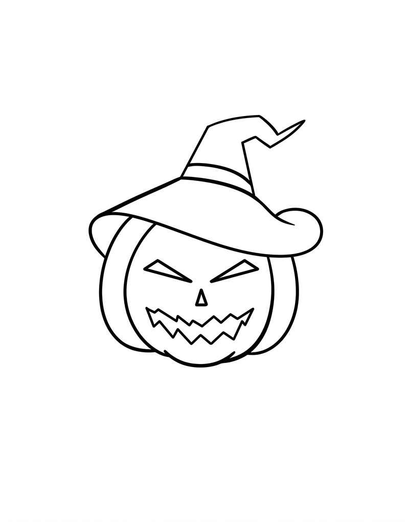 bí ngô halloween tô màu