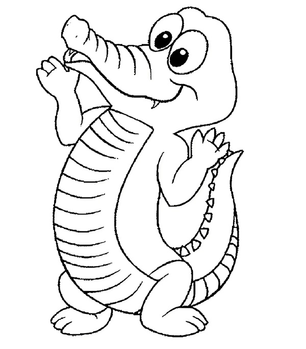 tranh tô màu cá sấu 
