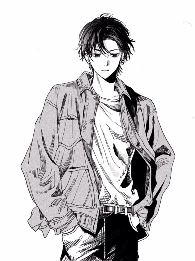 ảnh anime đen trắng 21