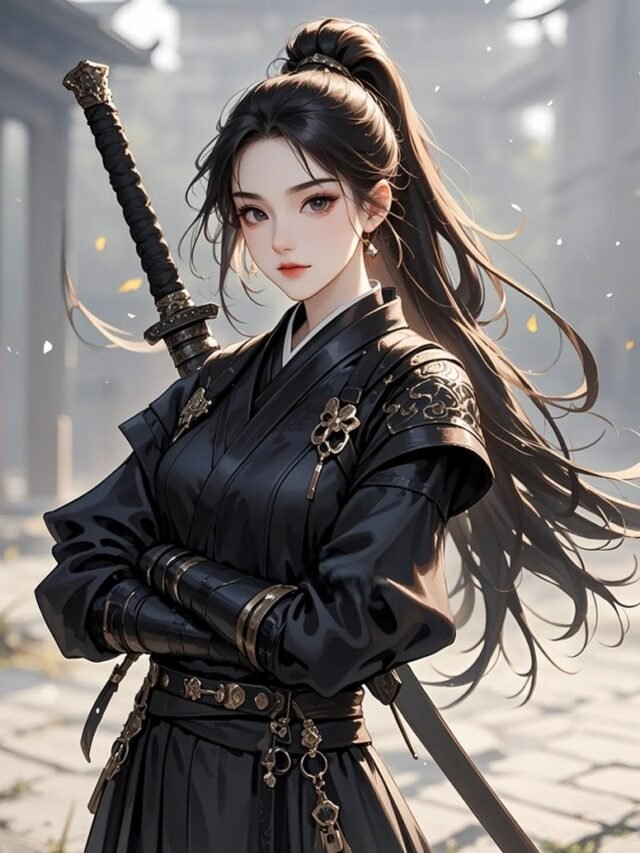 ảnh anime nữ cầm kiếm ngầu