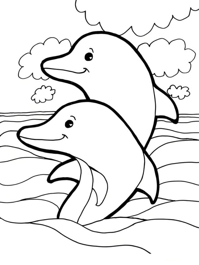 tô màu cá heo
