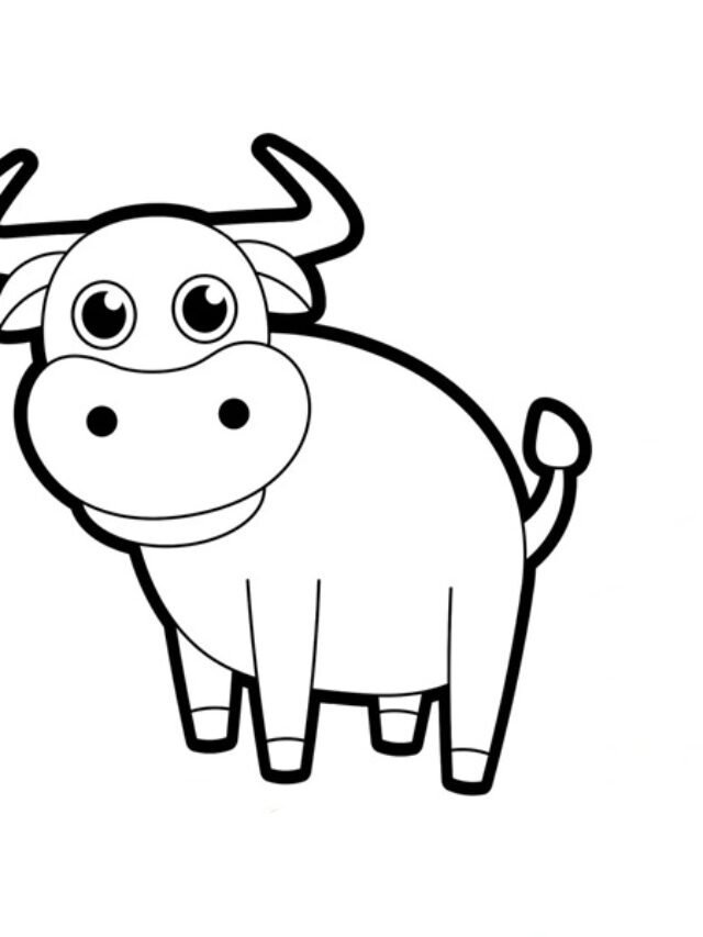 tranh tô màu con trâu 2