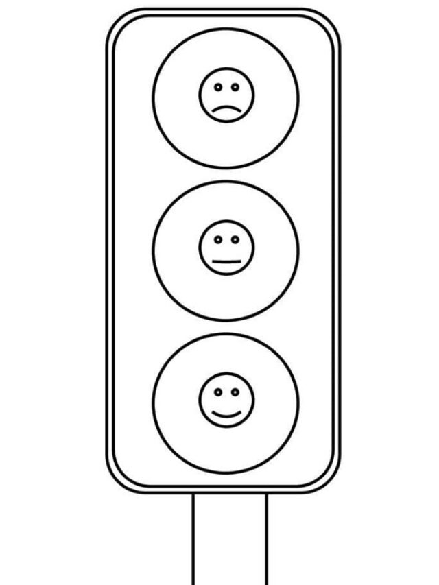 tranh tô màu đèn giao thông