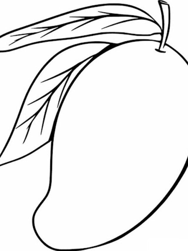 tranh tô màu quả xoài