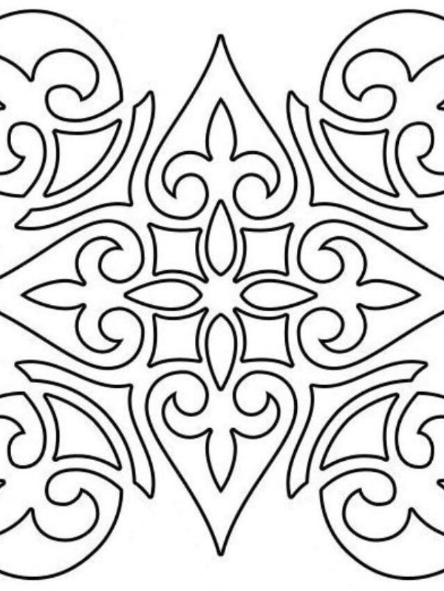 tranh tô màu trang trí hình vuông