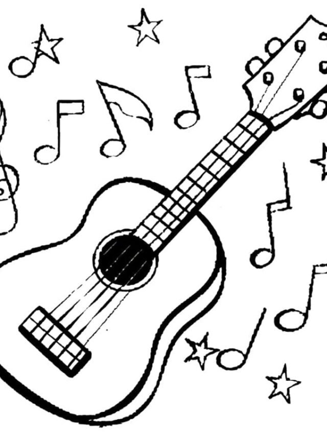 tranh tô màu cây đàn 30