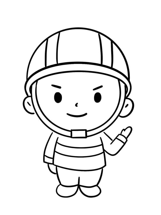 tranh tô màu chú lính cứu hỏa