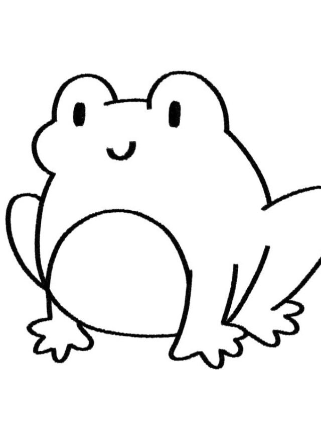 tranh tô màu con ếch ngộ nghĩnh