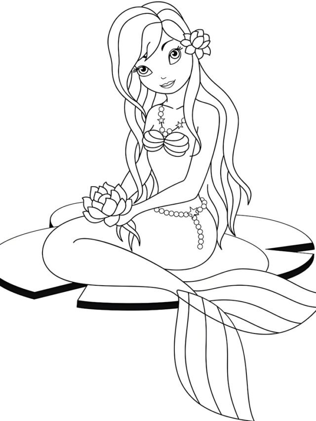 tranh tô màu nàng tiên cá barbie