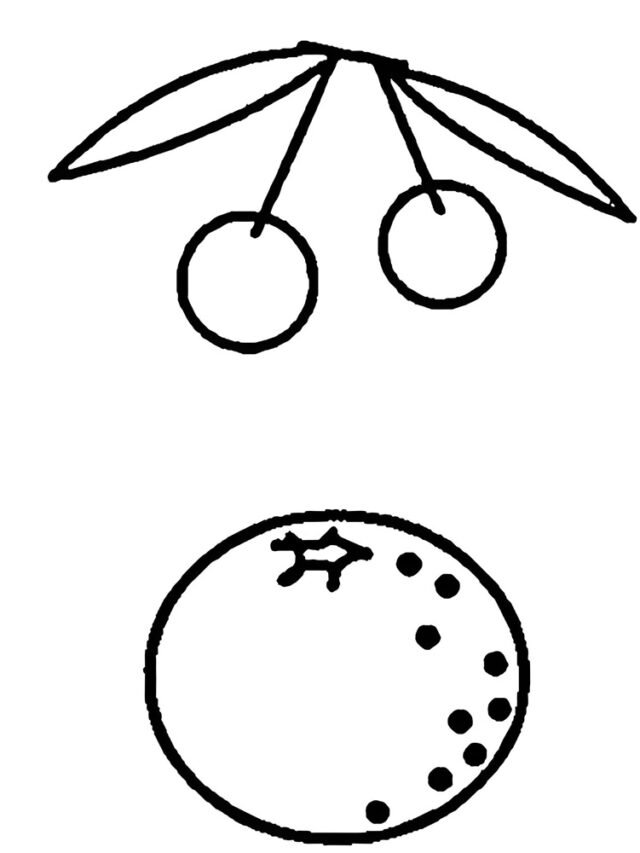 tranh tô màu quả cam cho bé