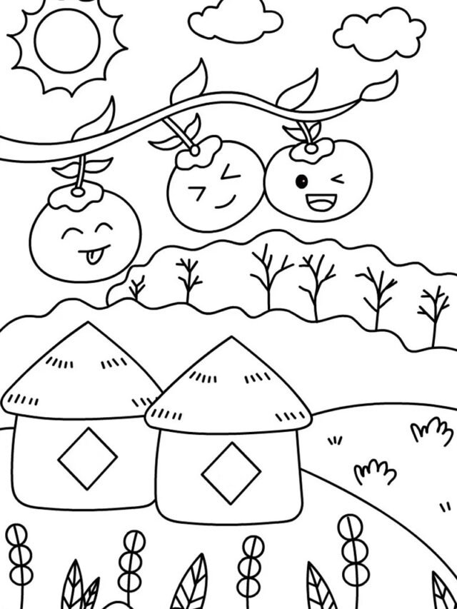 tranh tô màu chủ đề quê hương đất nước