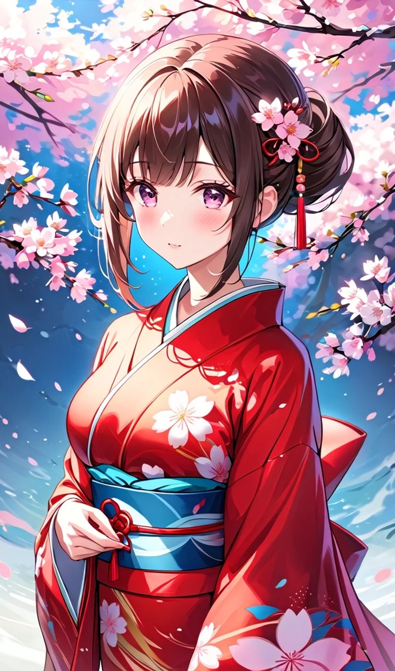 hình ảnh anime nữ mặc kimono 11