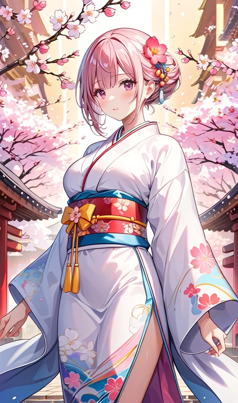 hình ảnh anime nữ mặc kimono 12
