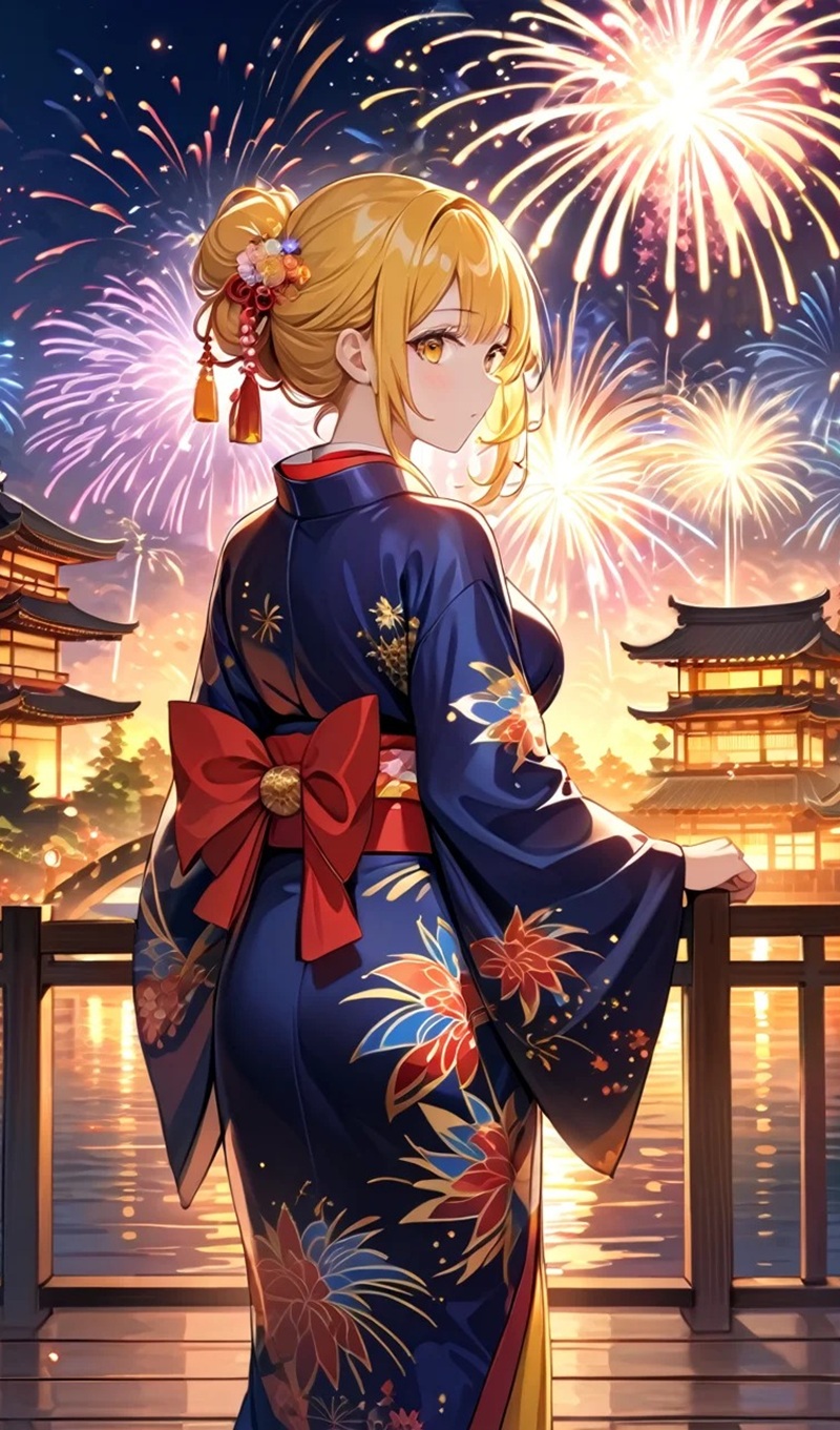 hình ảnh anime nữ mặc kimono 14