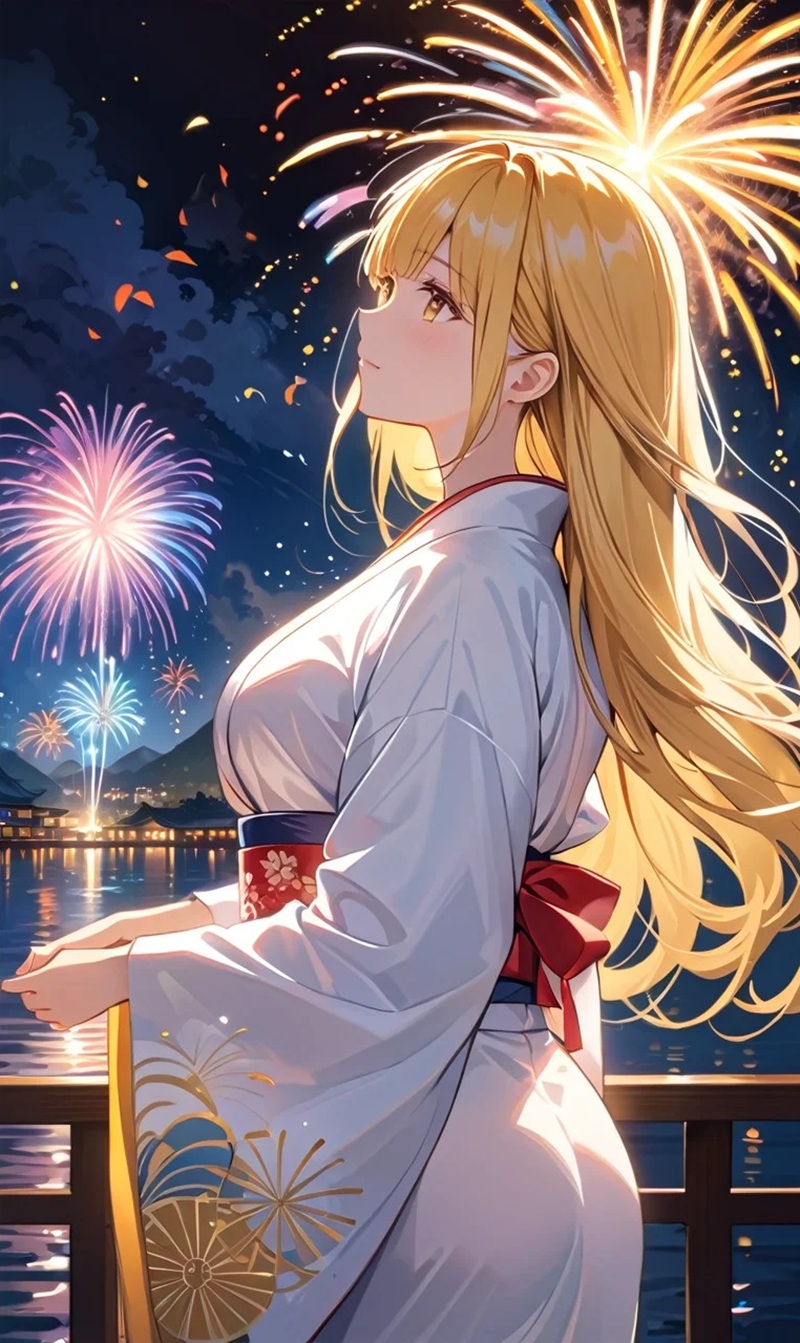 hình ảnh anime nữ mặc kimono 15