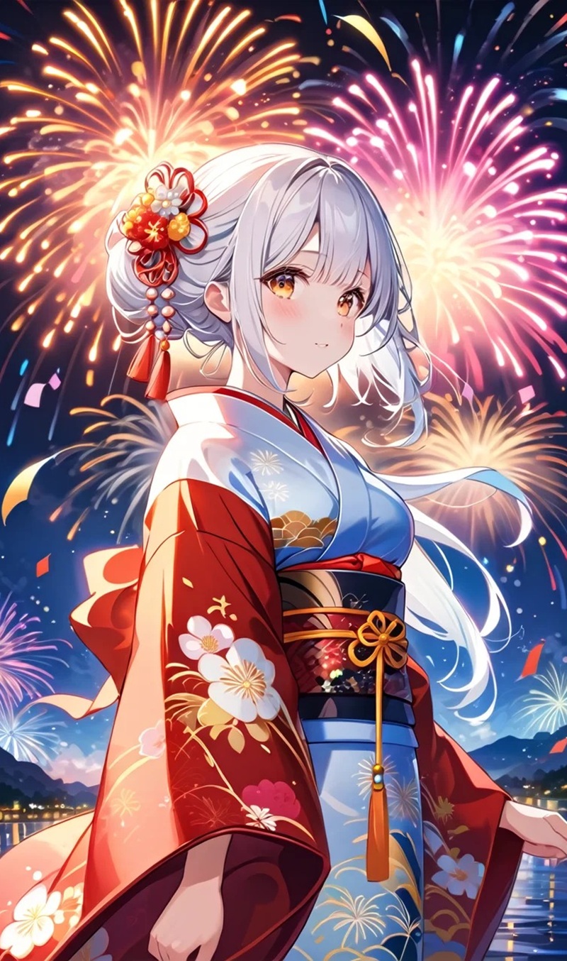 hình ảnh anime nữ mặc kimono 16