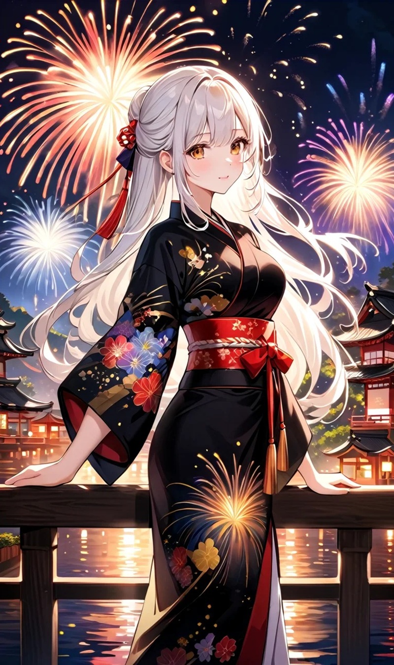 hình ảnh anime nữ mặc kimono 17