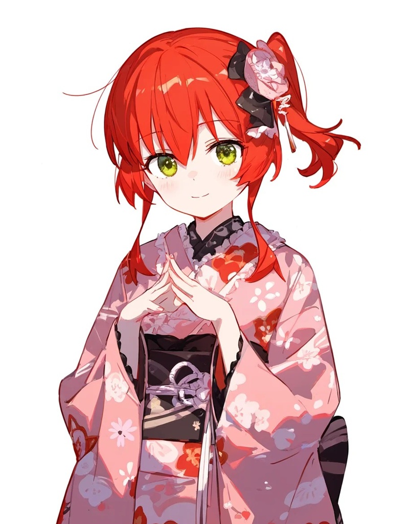 hình ảnh anime nữ mặc kimono 21