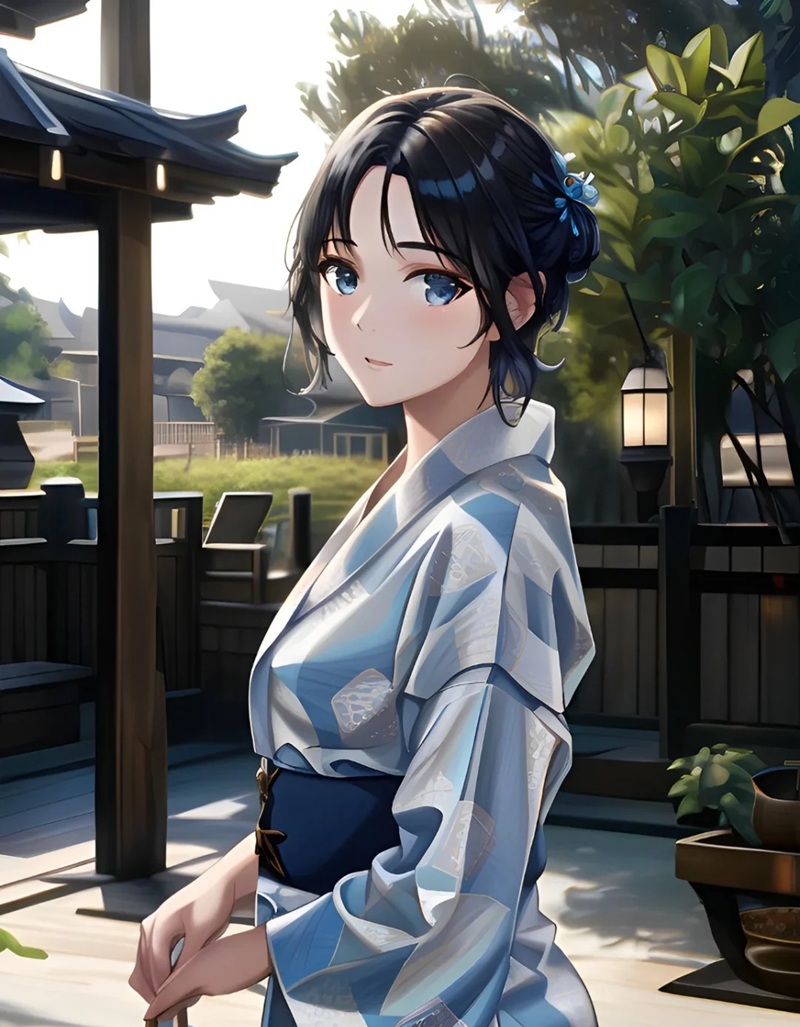 hình ảnh anime nữ mặc kimono 28
