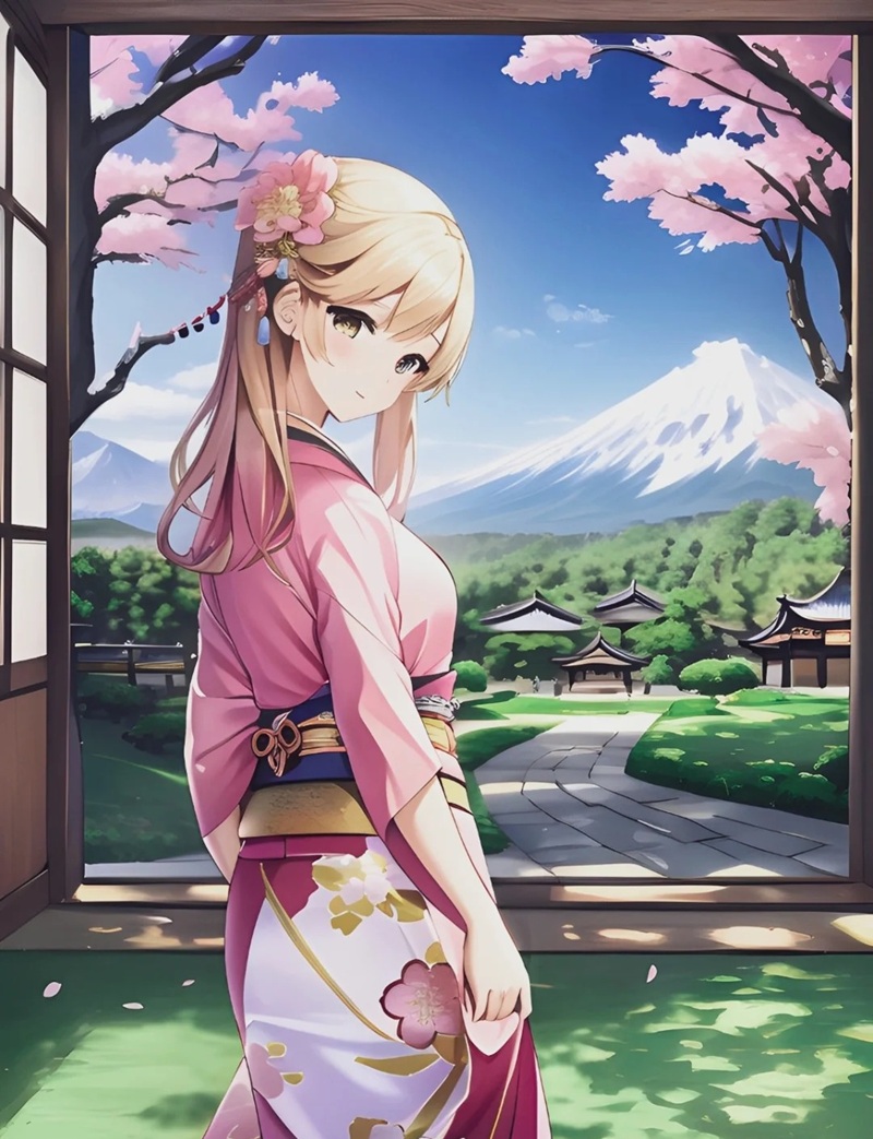 hình ảnh anime nữ mặc kimono 29
