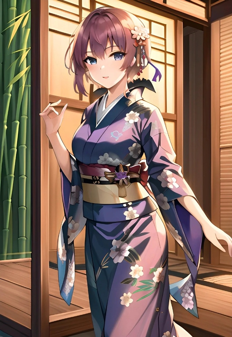 hình ảnh anime nữ mặc kimono 30