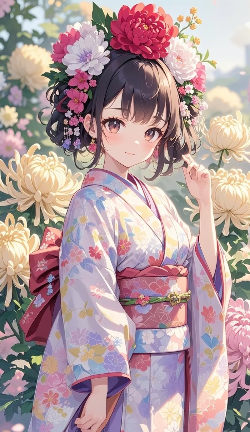 hình ảnh anime nữ mặc kimono 33