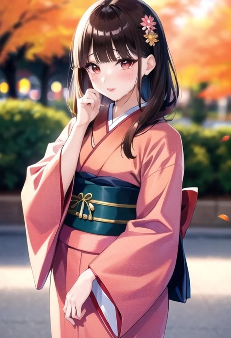 hình ảnh anime nữ mặc kimono 34