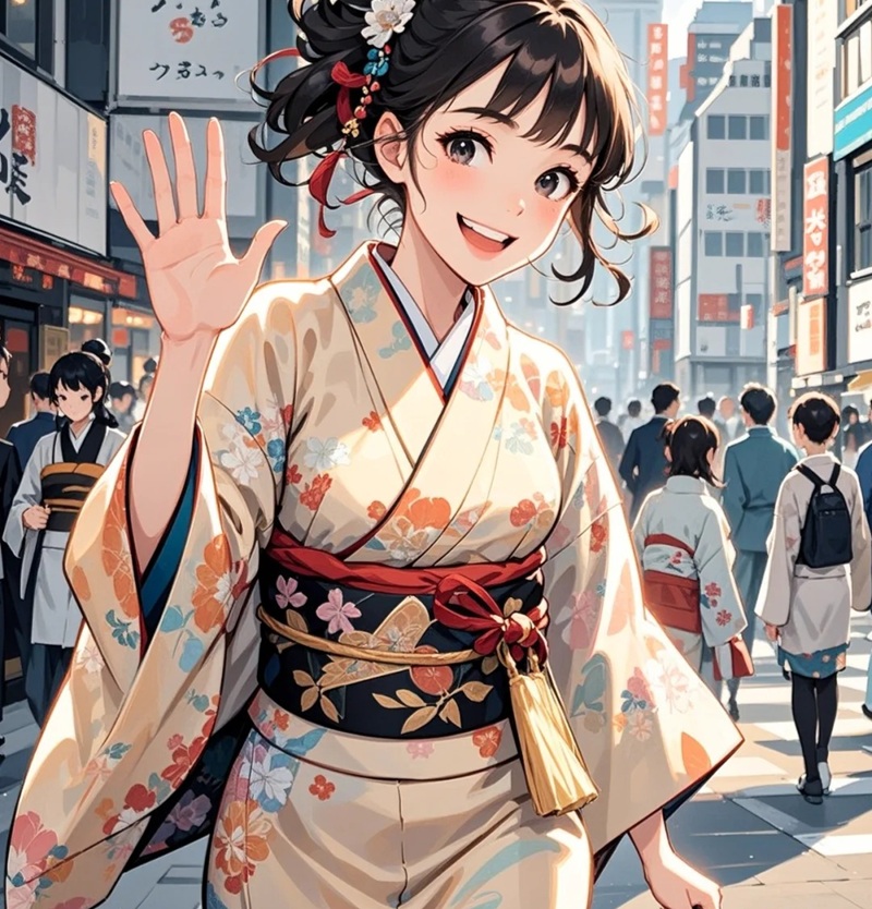 hình ảnh anime nữ mặc kimono 40