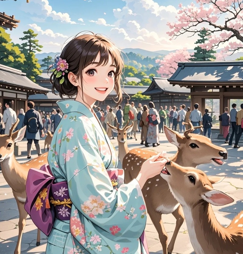 hình ảnh anime nữ mặc kimono 41