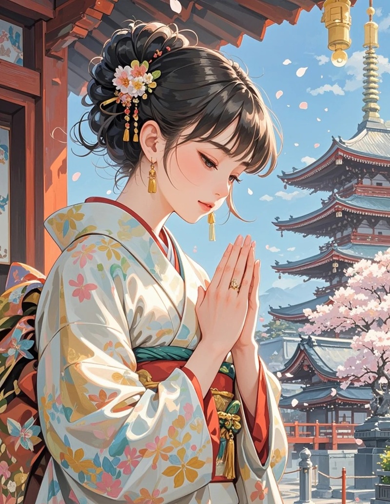 hình ảnh anime nữ mặc kimono 43