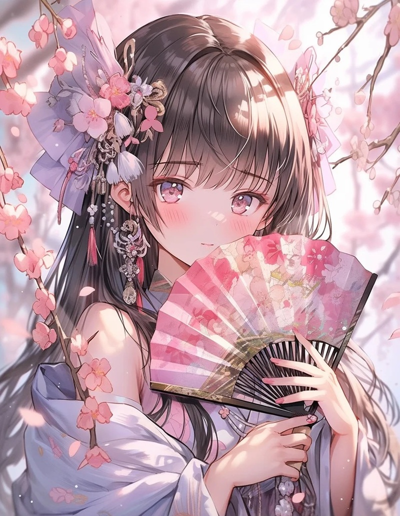 hình ảnh anime nữ mặc kimono 5