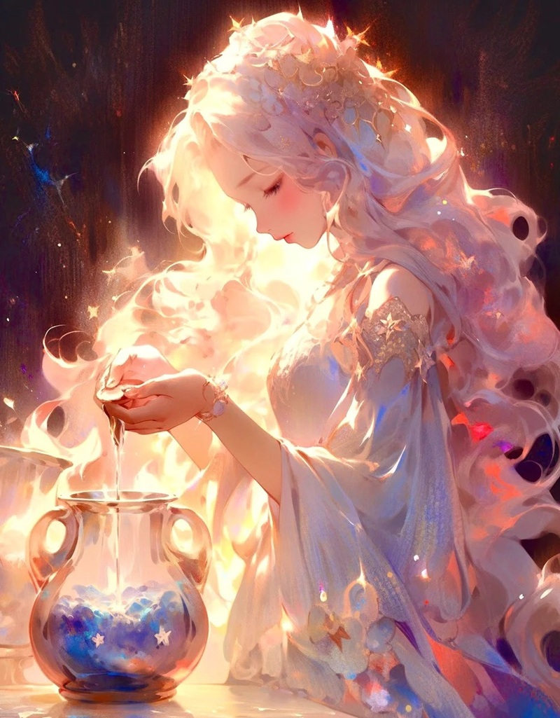 hình ảnh cung bảo bình nữ anime 15
