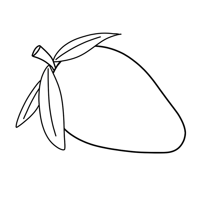 hình ảnh tô màu quả xoài