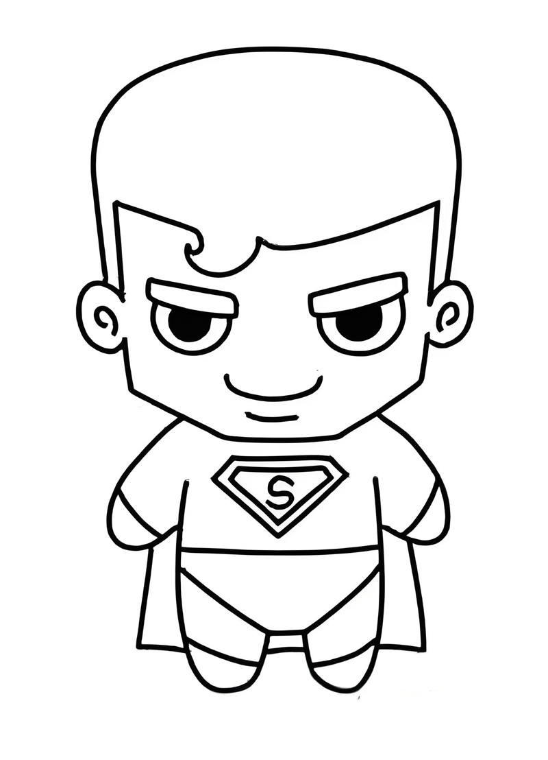 hình superman tô màu