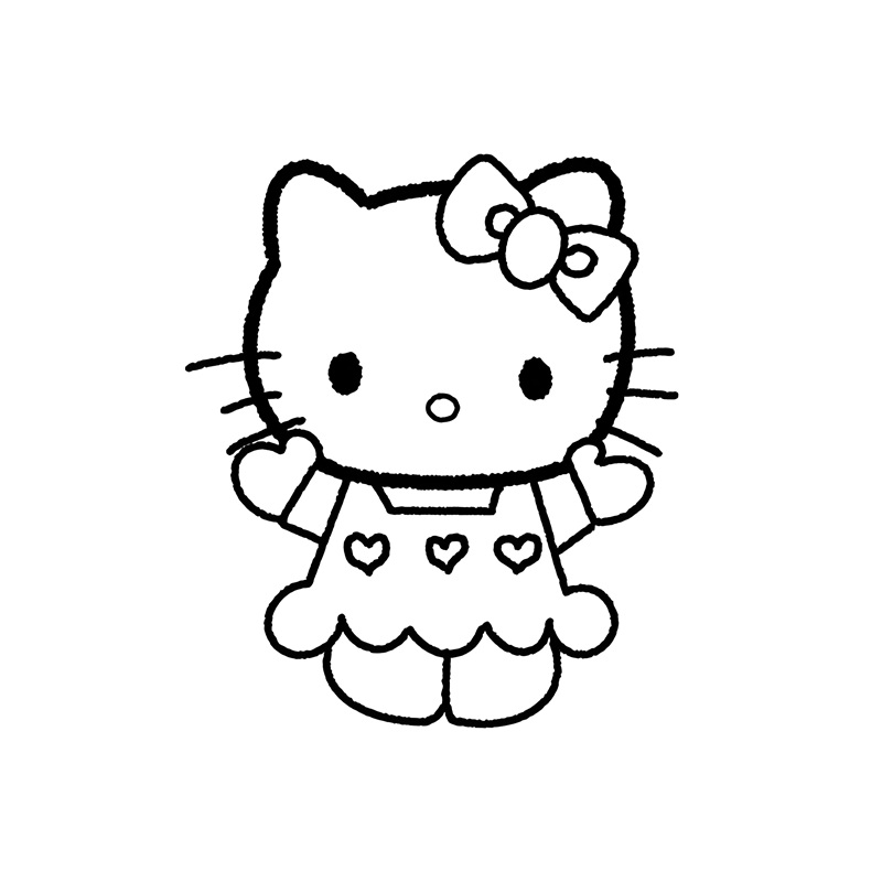 tranh tô màu hello kitty 