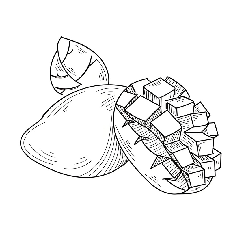 quả xoài tô màu