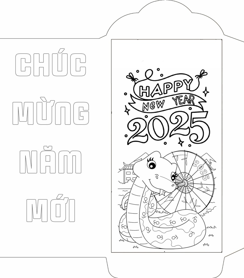tranh tô màu bao lì xì 26
