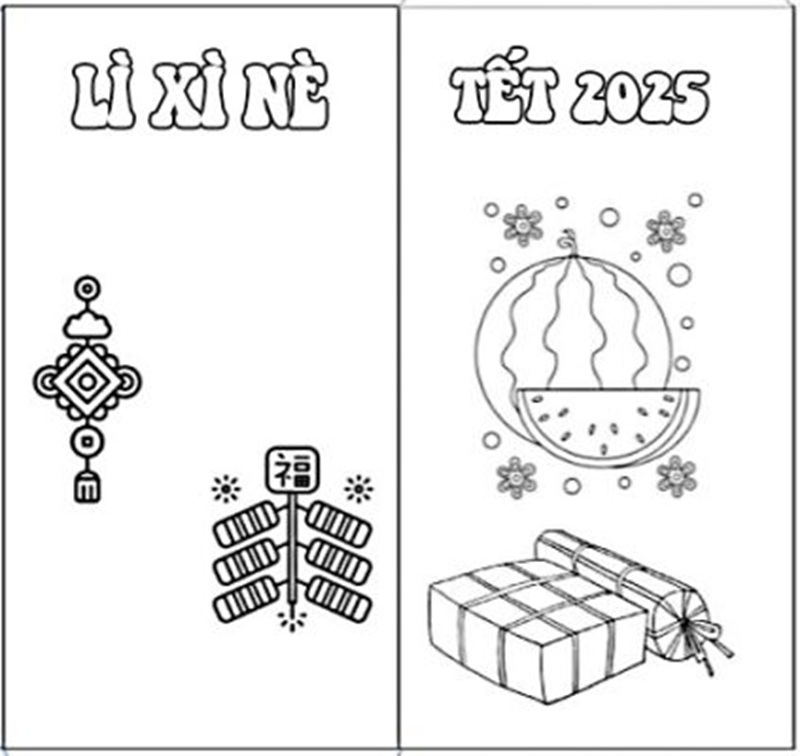 tranh tô màu bao lì xì 30