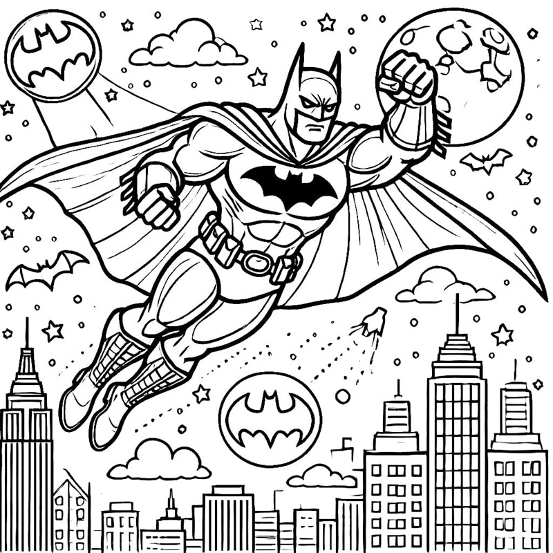tranh tô màu batman 12