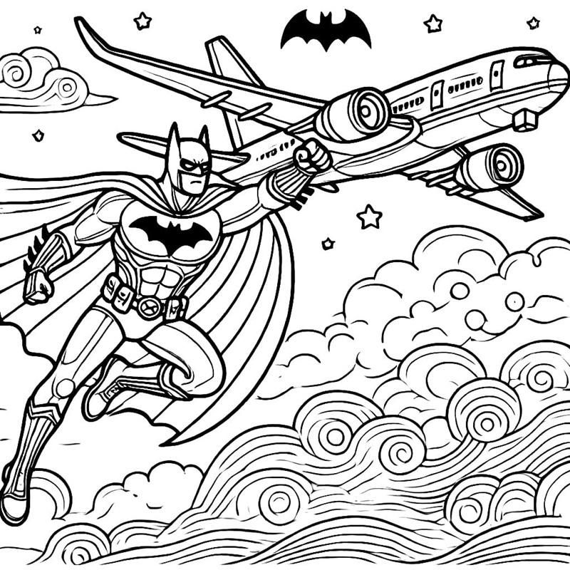 tranh tô màu batman 15