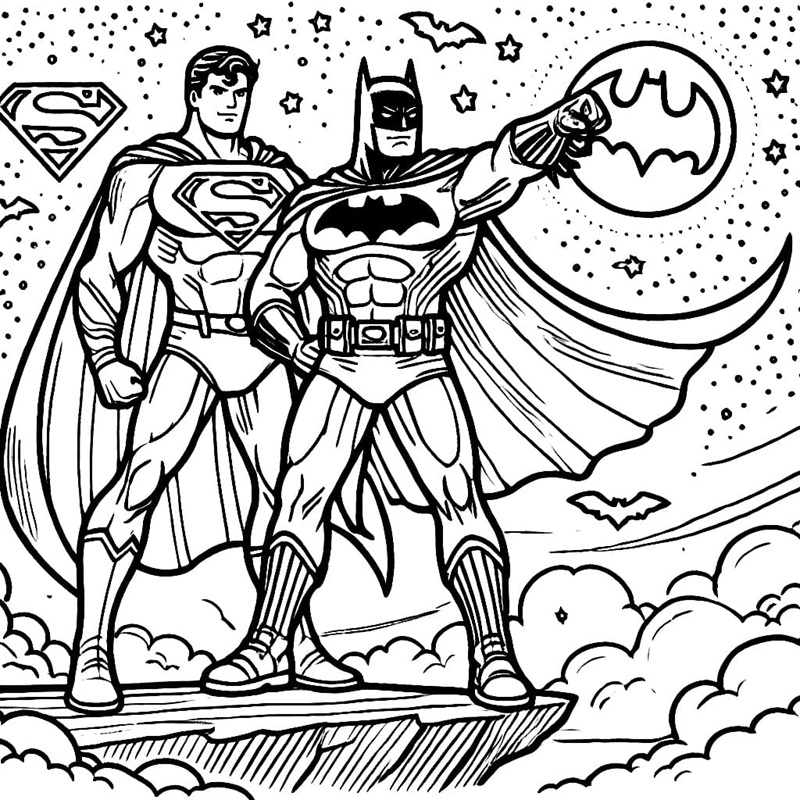 tranh tô màu batman 17