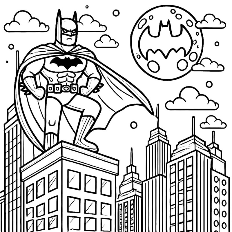 tranh tô màu batman 21
