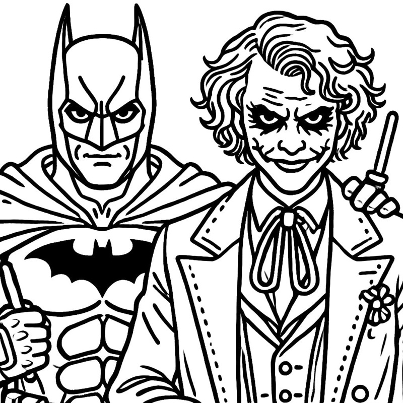 tranh tô màu batman 9