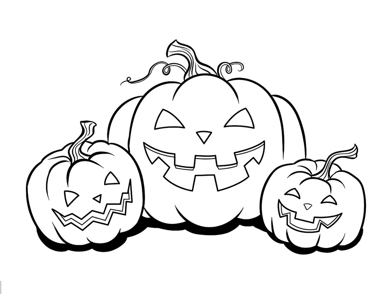 tô màu bí ngô halloween 1