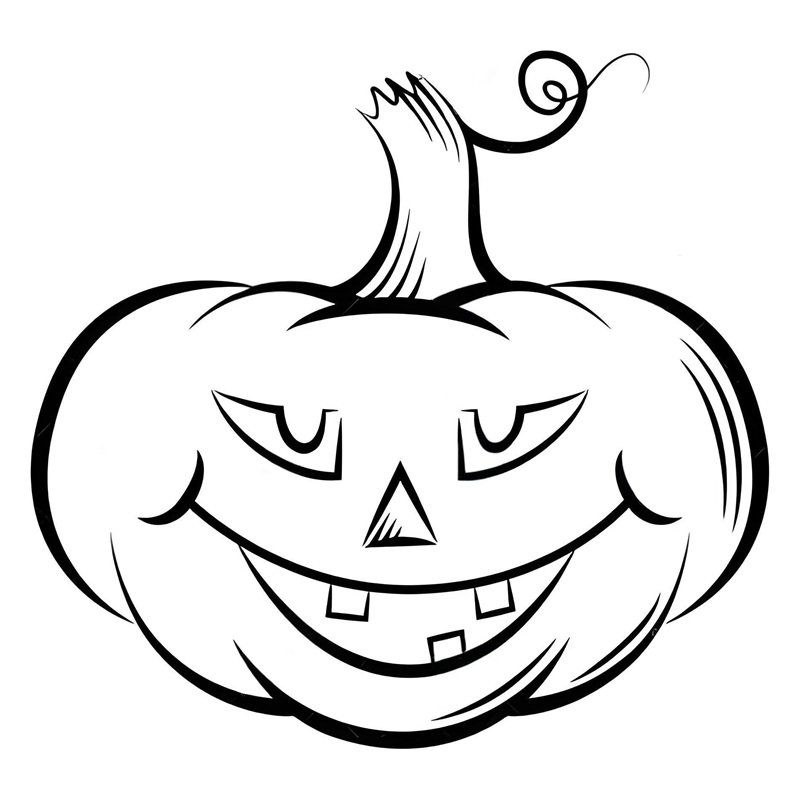 tranh tô màu quả bí ngô halloween 13