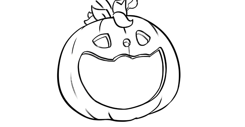 tranh tô màu quả bí ngô halloween 16