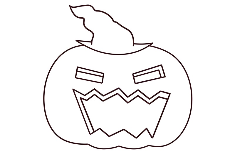 tranh tô màu quả bí ngô halloween 18