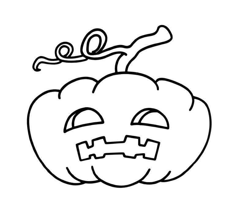 tranh tô màu quả bí ngô halloween 19