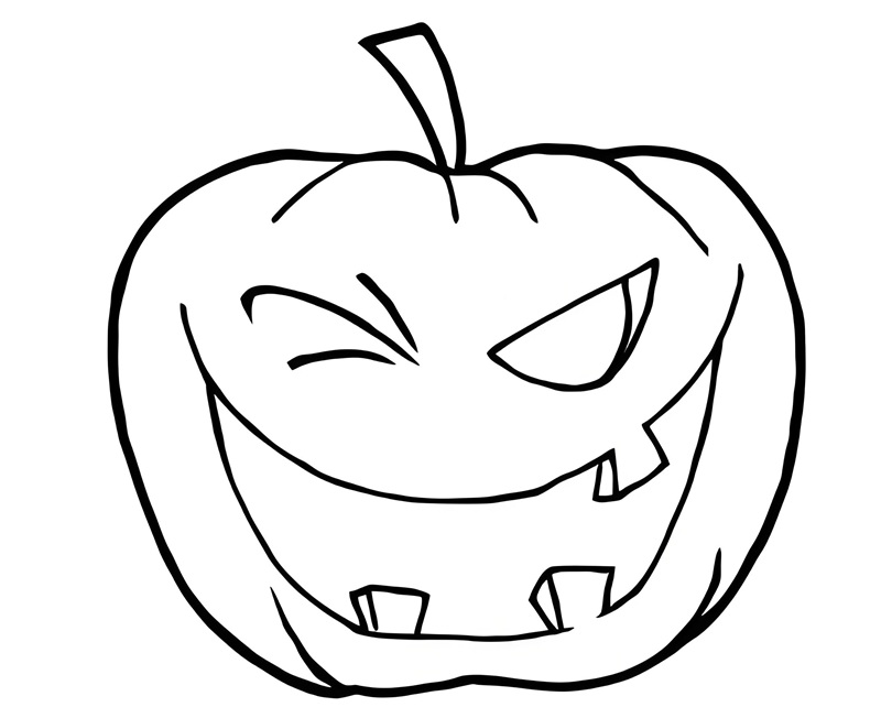 tranh tô màu quả bí ngô halloween 21